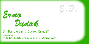 erno dudok business card